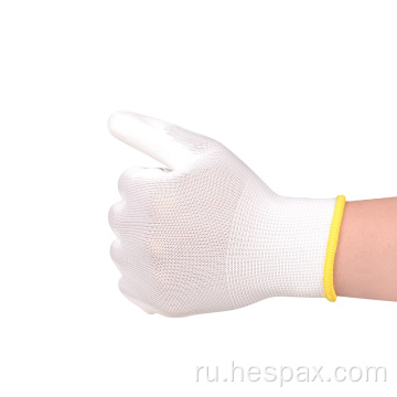 Hesspax бесшовная нейлоновая Pu ESD Электронная перчатка